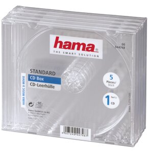 Pudełko do płyt CD HAMA CD-Box 5 sztuk