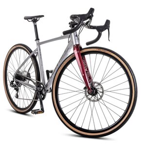 Rower gravel ROMET Boreas 2 U22 28 cali Jasnografitowo-bordowy 2024