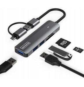 Hub ZENWIRE COMBO BS-HC502 7w1 USB 3.2 Gen. 1, Pasywny