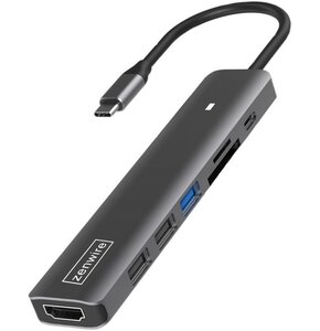 Hub ZENWIRE HS-HC703 USB Typu C, Pasywny