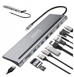 Stacja dokująca ZENWIRE BYL-2017 11w1 USB Typu C Pasywny