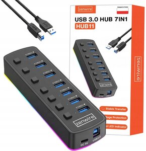 Hub ZENWIRE HUB11 USB 3.2 Gen. 1, Aktywny