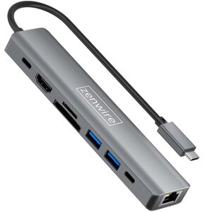 Hub ZENWIRE HUB81 8w1 USB Typu C 3.2 Gen. 1, Pasywny