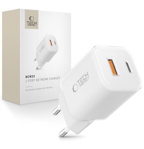 Ładowarka sieciowa TECH-PROTECT NCM33 PD33W/QC3.0 Biały