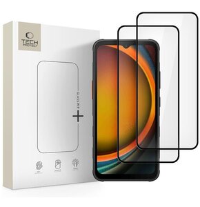 Szkło hartowane TECH-PROTECT Glass Fit+ do Samsung Galaxy XCover 7/7 Pro Czarny (2 szt.)