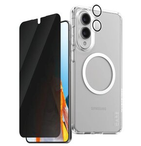Etui PANZERGLASS Care 3w1 do Samsung Galaxy S25 Edge + Szkło prywatyzujące + Szkło na obiektyw