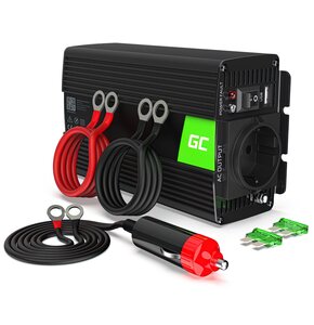 Przetwornica GREENCELL 24V na 230V 300W/600W Modyfikowana sinusoida