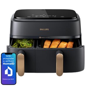 Air Fryer Frytkownica beztłuszczowa PHILIPS Ovi Dual Basket NA352/00 podwójny kosz i ponad 1000 darmowych przepisów