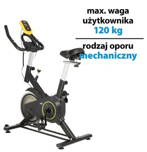 Rower spinningowy ONE FITNESS SW2501 Żółty