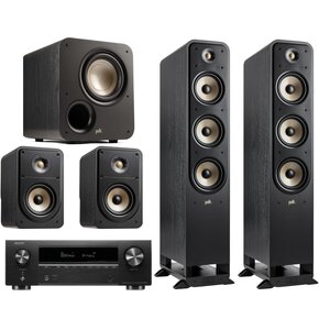 Kino domowe DENON AVR X1800 + POLK AUDIO ES60 + ES15 + ES35C + ES8SUB Czarny