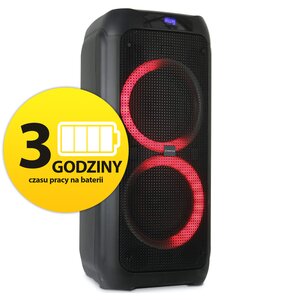 Power Audio MANTA SPK5310Pro, 120W, Bluetooth, Bateria 3 godziny, Mikrofon w zestawie, Tuner FM, Wejście USB