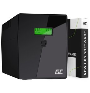 Zasilacz UPS GREENCELL UPS09 2000VA 1400W Power Proof z wyświetlaczem LCD / Czysta sinusoida