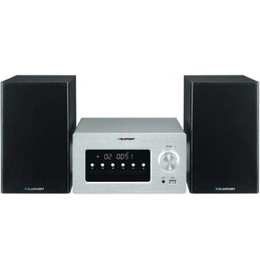 Wieża BLAUPUNKT MS70BT Srebrna, Odtw.CD/-R/-RW, Bluetooth, Tuner FM z cyfrową syntezą PLL, Wejście USB