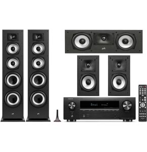 Kino domowe DENON AVR-X1800 + POLK AUDIO Monitor XT7'0 + XT15 + XT30C Czarny