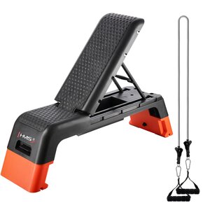 Step z funkcją ławki HMS AS009 PRO Czarno-pomarańczowy