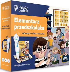 Książka Czytaj z Albikiem Elementarz przedszkolaka + Pióro Patrycja Nowak (twarda okładka)