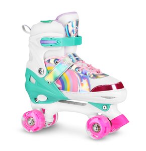 Wrotki NILS EXTREME NQ0187 Rainbow (rozmiar L 39-42) LED