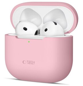Etui na słuchawki TECH-PROTECT Silicone do Apple Airpods 4 Różowy