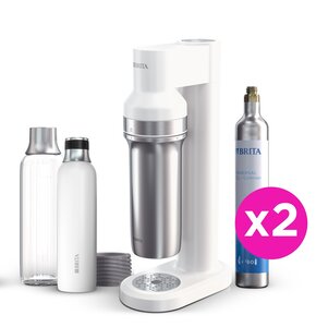 Saturator BRITA Soda TRIO Biały z dwoma nabojami + 2 butelki