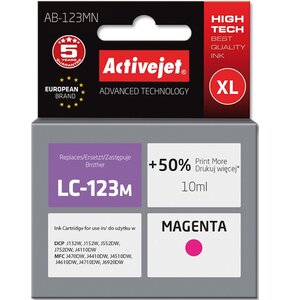 Tusz ACTIVEJET do Brother LC-123M / LC-121M Purpurowy 10 ml AB-123MN