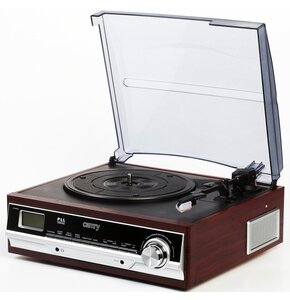 Gramofon CAMRY CR1113 Brązowy, Manualny, Napęd paskowy, Wbudowane głośniki, Prędkość odtw. 33 1/3,45,78 obr./min
