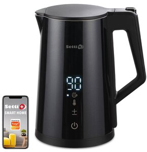 Czajnik inteligentny SETTI+ KT970K sterowany smartfonem 3000W WiFi z regulacją temperatury Czarny