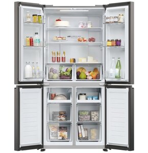 Lodówka HAIER HCR3818ENMD Side by Side No Frost 181.5cm Ciemny Inox