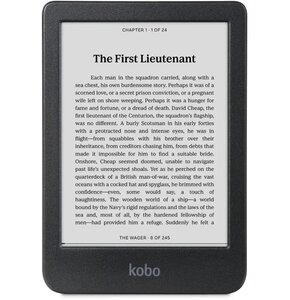 Czytnik e-booków KOBO Clara BW 6", Podświetlany ekran, Wi-Fi, Bez reklam Czarny
