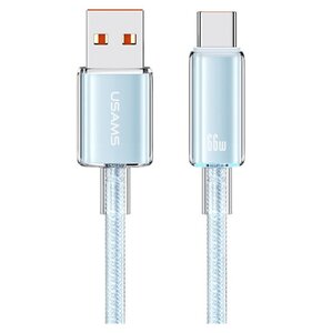 Kabel USB-A - USB-C USAMS Cloud Series US-SJ658 66W 1.2 m Niebieski