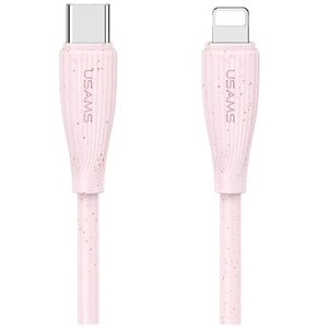 Kabel USB-C - Lightning USAMS Green Series SJ717 30W 1 m Różowy