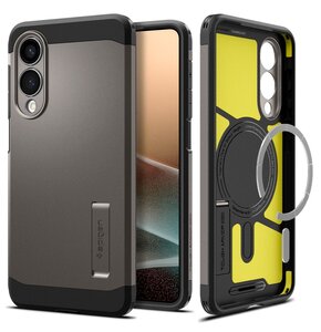 Etui SPIGEN Tough Armor MagSafe do Samsung Galaxy S25 Edge Szary metaliczny