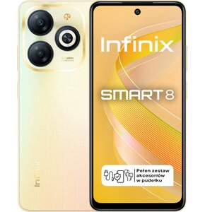 Smartfon INFINIX Smart 8 3/64GB 6.6" 90Hz Złoty