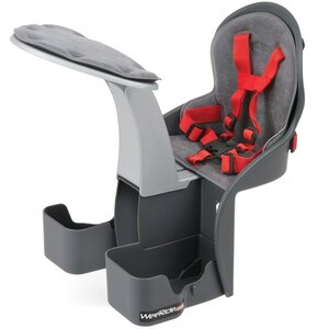 Fotelik rowerowy WEERIDE Kangaroo Carrier Szaro-czerwony