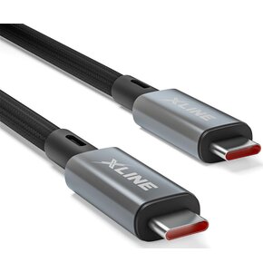 Kabel USB-C - USB-C XLINE 240W 8K 1 m Czarny