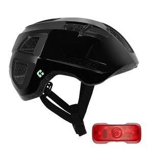 Kask rowerowy LAZER Vandal KinetiCore Czarny Miejski (rozmiar M/L) + Lampka rowerowa LAZER LED Uniwersalna PLZ2227891238