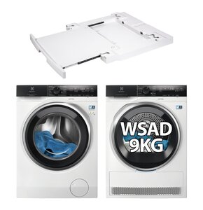 Pralka ELECTROLUX MEW4EH9Y7P SteamCare 700 9kg 1400 obr UniversalDose + Suszarka ELECTROLUX MEWD4E9C7CP + Łącznik ELECTROLUX E1WYHSK2