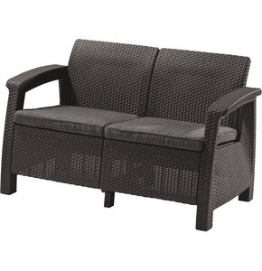 Sofa ogrodowa KETER Corfu II Love 258973 Grafit