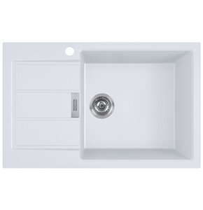 Zlewozmywak jednokomorowy z ociekaczem FRANKE Sirius S2D 611-78 XL 143.0618.580 Biały 50x78