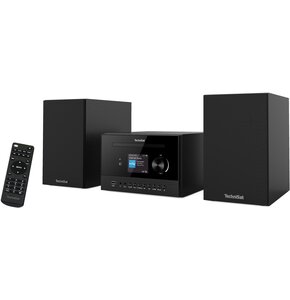 Wieża TECHNISAT Classic 800 IR Czarna, Radio Internetowe, Wi-Fi, Bluetooth, Kolorowy Wyświetlacz, Odtw. CD/-R/-RW/, Tuner FM