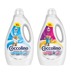 Żel do prania COCCOLINO White 2720 ml + Żel do prania COCCOLINO Color 2720 ml