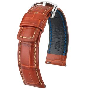 Pasek HIRSCH Grand Duke do Apple Watch 42/44/45/46/49 Brązowy + Adapter