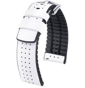 Pasek HIRSCH Tiger do Apple Watch 38/40/41mm Biały + Adapter