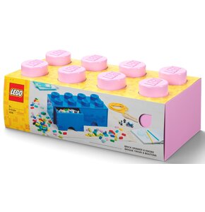 Pojemnik na LEGO z szufladkami Brick 8 Jasnoróżowy 40061738