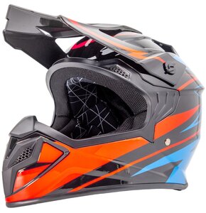 Kask motocyklowy TORQ TORQ-911 Czarno-niebieski (rozmiar XS)