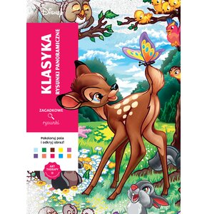Kolorowanka Disney Zagadkowe rysunki Klasyka Rysunki panoramiczne (miękka okładka)