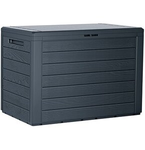 Skrzynia ogrodowa PROSPERPLAST Woodebox MBWL190-S433 190 L Antracyt
