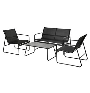 Zestaw mebli ogrodowych PROGARDEN 383097 Czarny