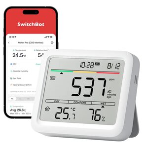 Termometr SWITCHBOT Meter Pro Co2 W4900010 Biały