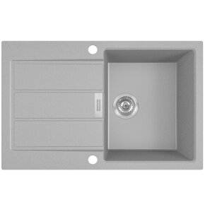 Zlewozmywak jednokomorowy z ociekaczem FRANKE Sirius S2D 611-78 143.0612.630 Kamienny szary 50x78
