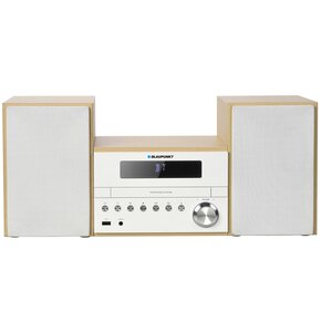 Wieża BLAUPUNKT MS45BT Jasne Drewno/Ecru, Odtw.CD/-R/-RW, BT, Tuner FM z cyfrową syntezą PLL, Wejście USB